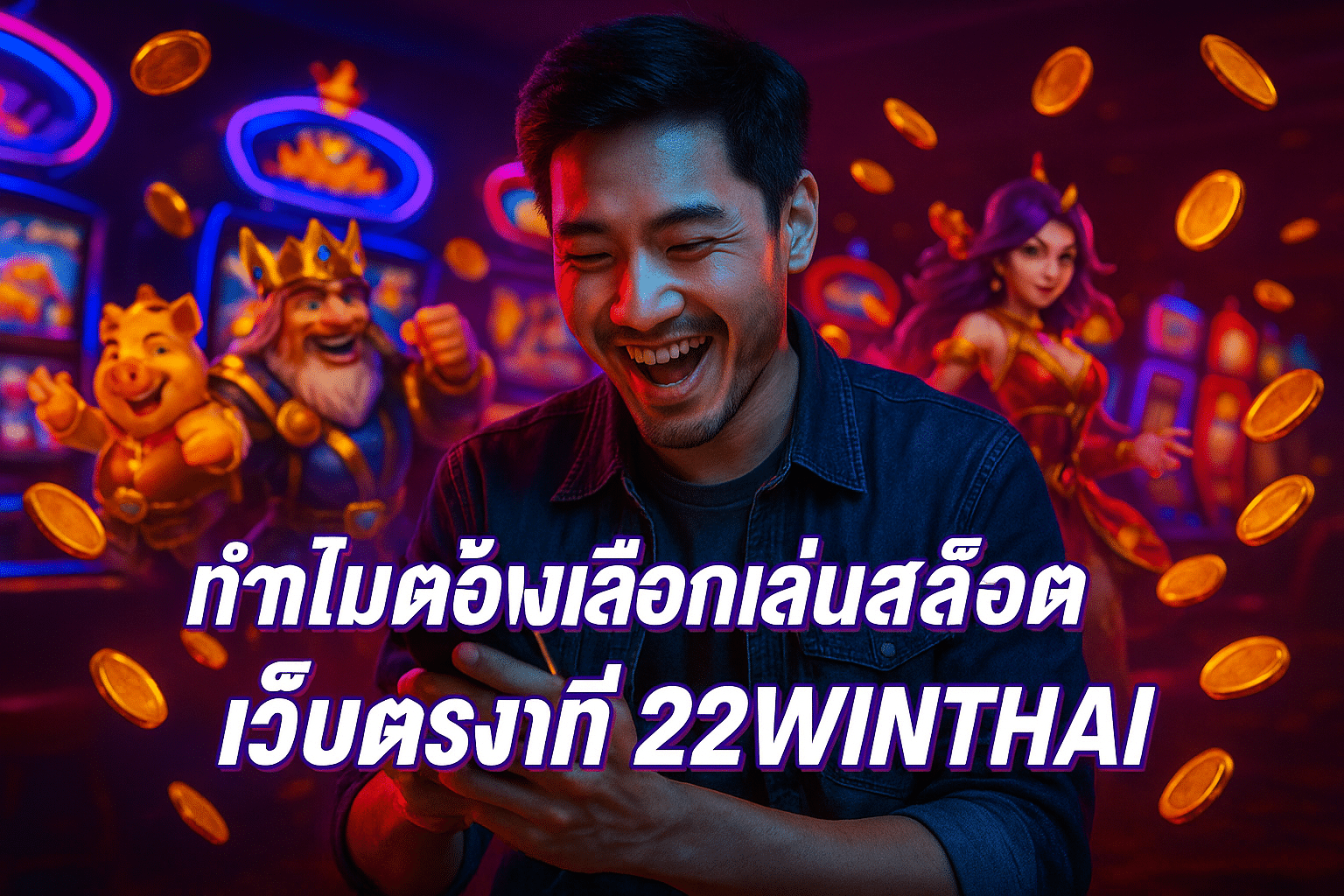 ทำไมต้องเลือกเล่นสล็อตเว็บตรงที่ 22WINTHAI
